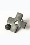 Parts of Four "+" earrings (top, 0.3 ct, 23mm) 1135-9-KA+DIA PPOF23